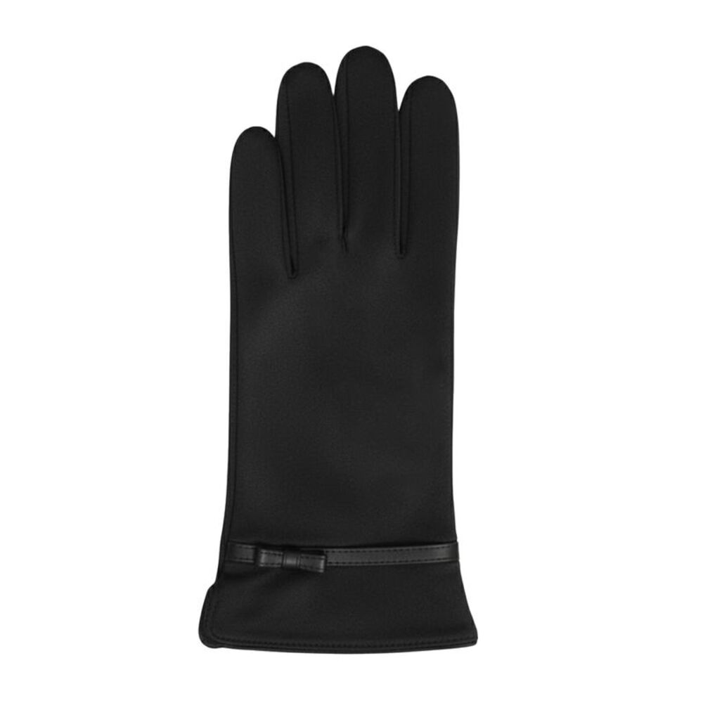 Eastern Counties Leather Womens/Ladies Suede Bow Gloves / Black
